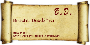 Bricht Debóra névjegykártya